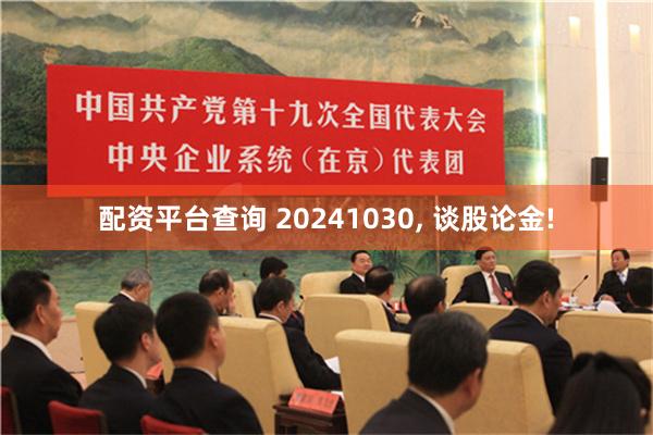 配资平台查询 20241030, 谈股论金!