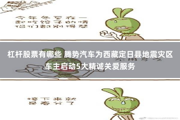 杠杆股票有哪些 腾势汽车为西藏定日县地震灾区车主启动5大精诚关爱服务